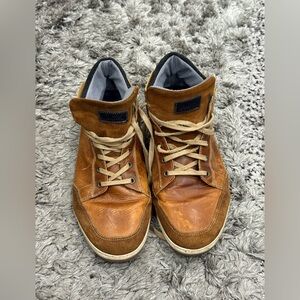 Bullboxer Laytone Brown Leather Lace Up High Top Sneakers Men's Size 13